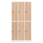 Метален шкаф Carmen CR-1243 J - бял-бук