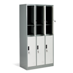 Метален шкаф Carmen CR-1243 J LUX - сив / тъмносив