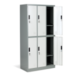 Метален шкаф Carmen CR-1243 J LUX - сив / тъмносив