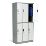 Метален шкаф Carmen CR-1243 J LUX - сив / тъмносив