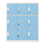 Метален шкаф Carmen CR-1298 J - бял / син