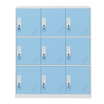 Метален шкаф Carmen CR-1298 J - бял / син