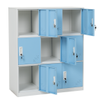 Метален шкаф Carmen CR-1298 J - бял / син