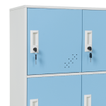 Метален шкаф Carmen CR-1298 J - бял / син