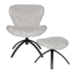 Кресло с табуретка HAMS - сиво