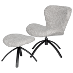 Кресло с табуретка HAMS - сиво