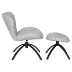 Кресло с табуретка HAMS - сиво