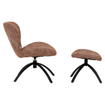 Кресло с табуретка HAMS - кафяво