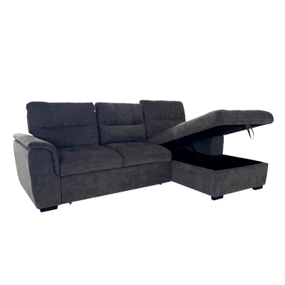 Ъглов разтегателен диван BENI десен - графит