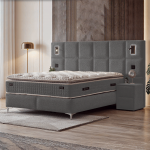 Тапицирана спалня с матрак IBIZA 160 х 200 - антрацит AN