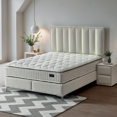 Тапицирана спалня с матрак MINI MOONLIGHT 180 х 200 - крем 01
