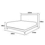Тапицирана спалня с матрак CANCUN 180 x 200 - бял 01