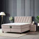 Тапицирана спалня с матрак SIESTA 160 x 200 - крем 03