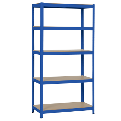 Метален стелаж Carmen CR-1016 - 180х90х45 см, до 250 кг на рафт - син