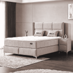 Тапицирана спалня с матрак BELLA 160 x 200 - крем 03