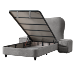 Тапицирана спалня с матрак MOON 120 х 200 - сив 18