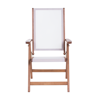 Сгъваем дървен градински стол SVEN - бял