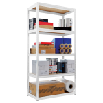 Метален стелаж STAR 180х90х45 см, до 175 кг на рафт - бял