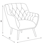 Кресло BERGEN - сив SJ