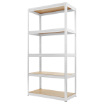 Метален стелаж STAR 180х90х35 см, до 250 кг на рафт - бял