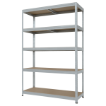 Метален стелаж STAR PL 213x120x60 см, до 250 кг на рафт - цинк