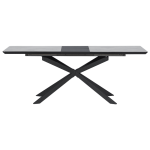 Разтегателна трапезна маса OMAHA - бял - тъмносив