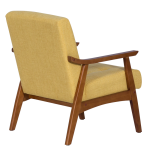 Кресло LEO - орех - жълт