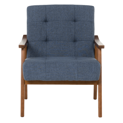 Кресло LEO - орех - син