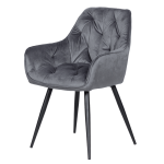 Трапезен стол LATINA - тъмносив